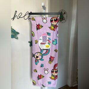 NEW PowerPuff Easter Throw Blanket 50”x70” Flowers Bunnies Spring